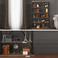 Industrial Style Open Back Bookshelf Standard Metal Bookcase with Rectangular Shelves