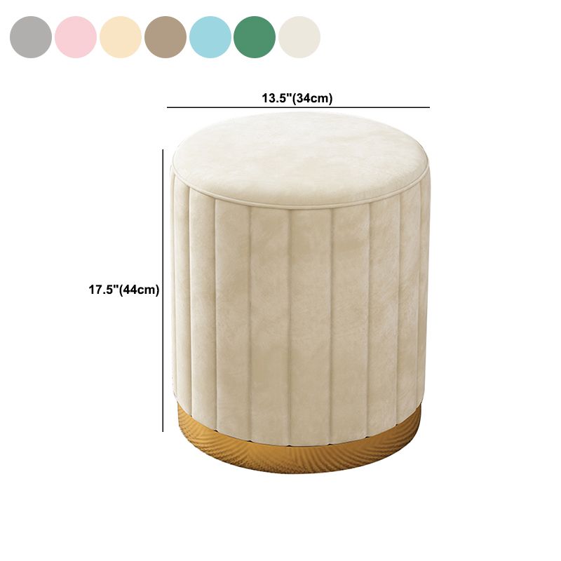 Velvet Ottoman Whole Colored Cylinder Shape Contemporary Scratch Resistant Pouf Clearhalo 'furn' 'furn_ottomans_poufs' 'Furniture' 'Living Room Furniture' 'Ottomans & Poufs' 'ottomans_poufs' 1200x1200_b7311d20-2fb8-4e71-81fb-66ad363a3e69