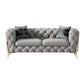 Tufted Contemporary Sofa in Gray 30.31 "High Tuxedo Arm Sofa