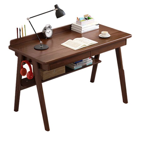 Modern Solid Wood Office Desk 2-drawer Rectangular Secretary Desk Clearhalo 'furn' 'furn_office_desk' 'Furniture' 'Office Desks' 'Office Furniture' 'office_desk' 1200x1200_b73232c3-913b-4954-918d-5c83c65b9305