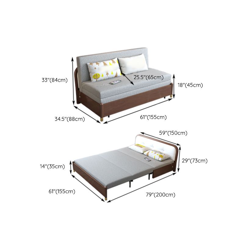 Contemporary Futon Sleeper Sofa Armless Futon and Mattress with Storage Clearhalo 'furn' 'furn_futons' 'Furniture' 'Futons & Daybeds' 'Futons' 'Living Room Furniture' 1200x1200_b7327a4e-f9e4-47cb-b25f-fe360af84dbe