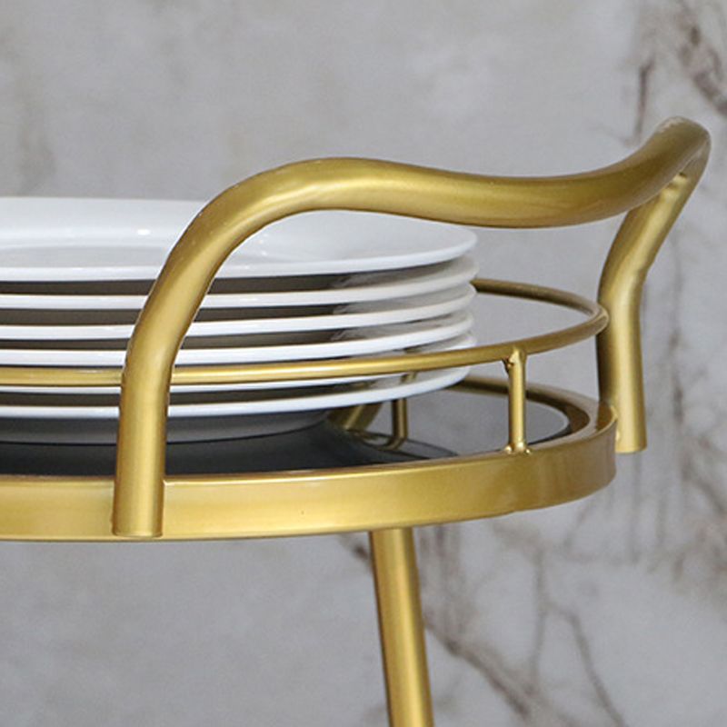 26.77 "W rollende eigentijdse voorbereidingstafel metalen voorbereidingstabel voor thuisgebruik