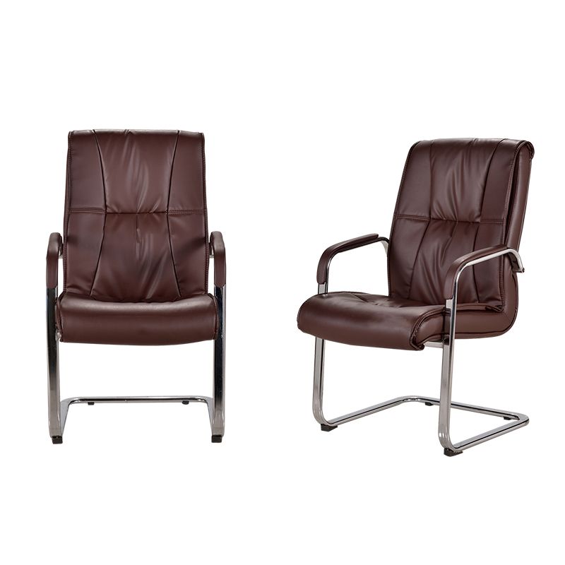 Faux Leather and Chrome Frame Office High Back Computer Chair Clearhalo 'furn' 'furn_office_chair' 'Furniture' 'Office Chairs' 'Office Furniture' 'office_chair' 1200x1200_b73384a5-e69d-438b-ac10-d5814a627675