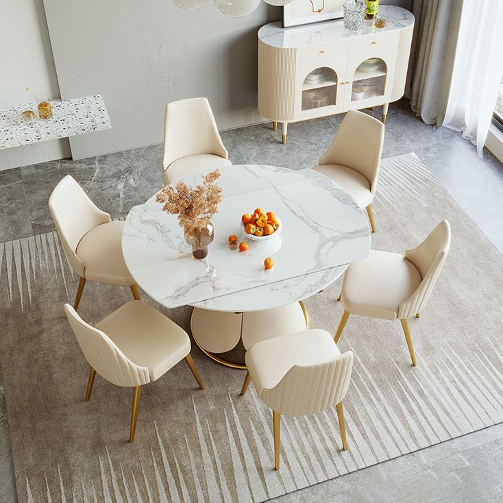 Nordic Style 1/4/5/7 Pieces Dining Sintered Stone Dining Table Set for Kitchen Clearhalo 'Dining Room Sets' 'Dining Tables & Seating' 'dining_room_set' 'furn' 'furn_dining_room_set' 'Furniture' 'furniture_dining_room_set' 'Kitchen & Dining Furniture' 1200x1200_b735c29d-72a2-4413-b943-5283e0647f77