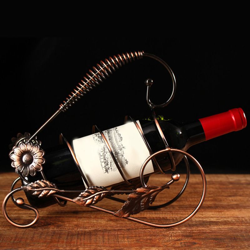 Estría de vino de metal industrial Botella de vino y rejilla de vidrio para la cocina para la cocina