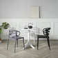 Scandinavian Arm Dining Chairs Plastic Low Back Dining Side Chair for Home Clearhalo 'Dining Chairs' 'Dining Tables & Seating' 'dining_chair' 'furn' 'furn_dining_chair' 'Furniture' 'Kitchen & Dining Furniture' 1200x1200_b73849dd-50de-47a6-a443-86fa37b058f3