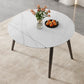 Stone Top Foldable Dining Table Set 1/2/5/7 Pieces White  Dining Set for Home