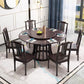 Rubberwood Solid Wood Table Round Dining Table for Kitchen Table Clearhalo 'Dining Tables & Seating' 'Dining Tables' 'dining_table' 'furn' 'furn_dining_table' 'Furniture' 'Kitchen & Dining Furniture' 1200x1200_b73b0b66-e90f-4f74-b004-e86fd77a19ae