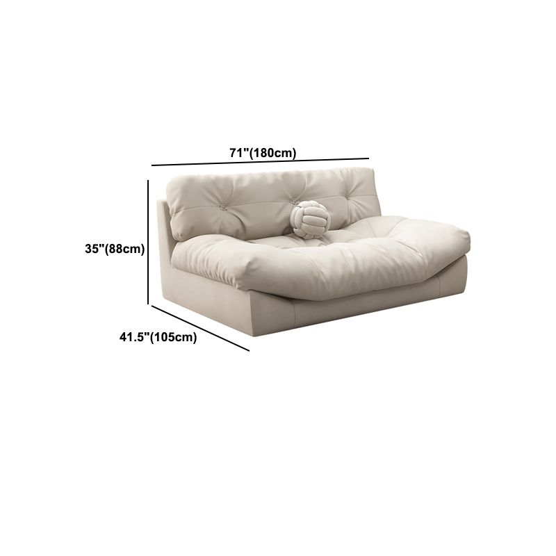 Tufted Split-Back Contemporary Standard Settee Couch in Beige Clearhalo 'furn' 'furn_sofas' 'Furniture' 'Living Room Furniture' 'Sofa' 'sofas' 1200x1200_b73c4dff-ba92-4ec5-b3eb-ba2de76894b5