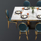 White Table Stone Top Traditional Luxury Rectangle Table with Stainless Steel Frame Clearhalo 'Dining Tables & Seating' 'Dining Tables' 'dining_table' 'furn' 'furn_dining_table' 'Furniture' 'Kitchen & Dining Furniture' 1200x1200_b73e6d3a-3a17-45af-add0-e212b6f61d2d