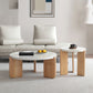 Round Terrazzo 1 Single Coffee Table Modern Style Wooden 3 Legs Cocktail Table Clearhalo 'Coffee & Accent Tables' 'Coffee Tables' 'coffee_tables' 'furn' 'furn_coffee_tables' 'Furniture' 'Living Room Furniture' 1200x1200_b73edab3-6924-4e3e-b164-406aa1dd2866