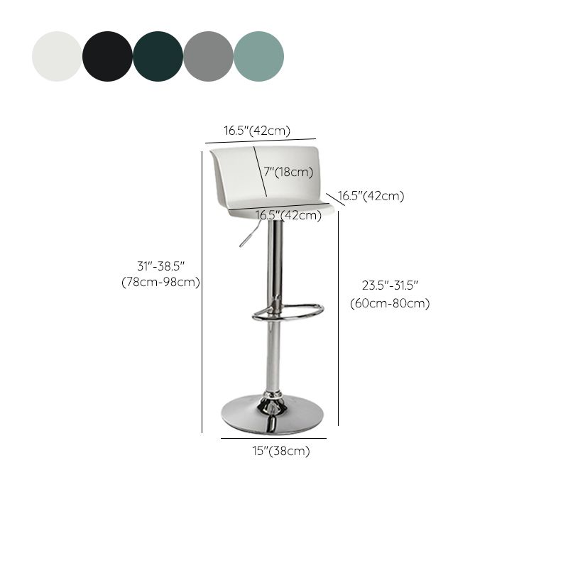 Industrial Backrest Armless Counter Stool Iron Cafe Bar Stool with Adjustable Cushion Clearhalo 'Bar Furniture' 'Bar Stools' 'bar_stools' 'furn' 'furn_bar_stools' 'Furniture' 'Kitchen & Dining Furniture' 1200x1200_b73ee214-e806-48d6-859d-9dfb74d74a70