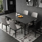 Stone Top Dining Table Rectangle Dining Table with 4 Solid Wood Legs Clearhalo ' dining_table' 'Dining Tables & Seating' 'Dining Tables' 'furn' 'furn_dining_table' 'Furniture' 'furniture_dining_table' 'Kitchen & Dining Furniture' 'kitchen&dining_furn' 'kitchen' 'kitchen_dining_table' 1200x1200_b73eef3b-9d59-4d2c-8a17-97d33d670dfe