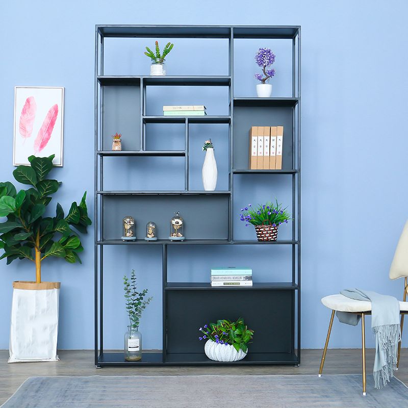 Gold and Black Floor Book Shelf Open Shelf Bookcase with Shelves Clearhalo 'Bookcases' 'furn' 'furn_bookcases' 'Furniture' 'Office Furniture' 1200x1200_b73efb7e-3c1f-49b2-9548-aa2ea12dc1cc