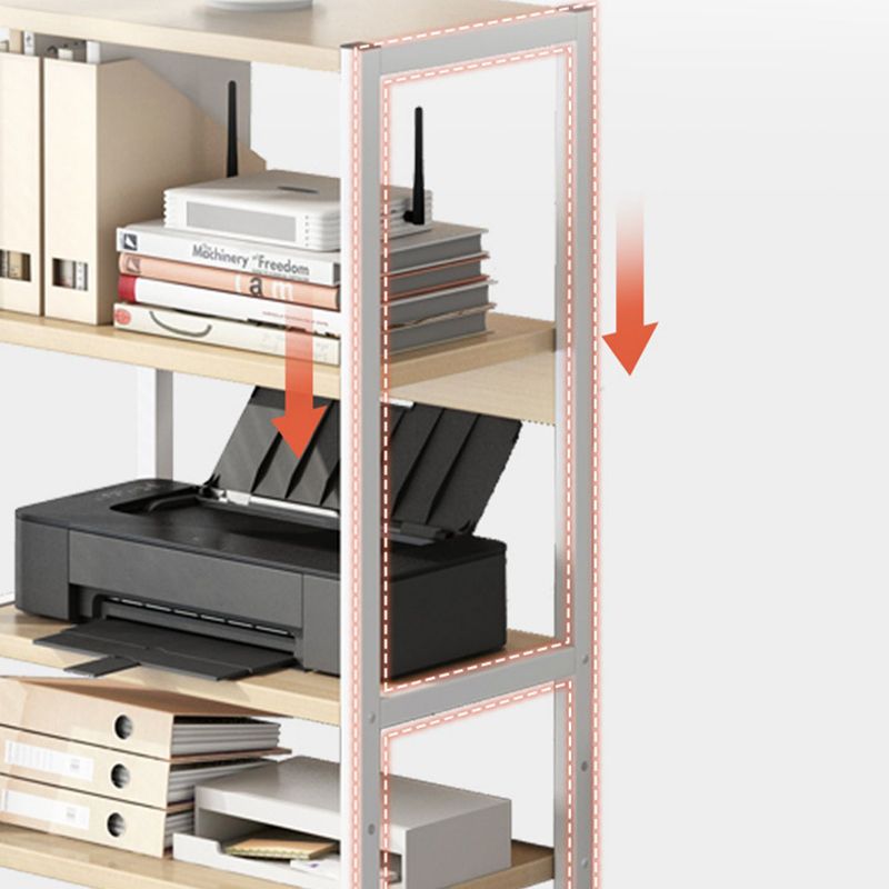 Adjustable and Metal Bookcase 11.8-inch Wide Contemporary Bookshelf