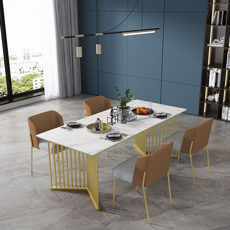 Luxury Home Sintered Stone Dining Table Rectangular Table with Double Pedestal Base Clearhalo ' dining_table' 'Dining Tables & Seating' 'Dining Tables' 'furn' 'furn_dining_table' 'Furniture' 'furniture_dining_table' 'Kitchen & Dining Furniture' 'kitchen&dining_furn' 'kitchen' 'kitchen_dining_table' 1200x1200_b7420ee6-0556-4628-a4a5-70b09f7555c0