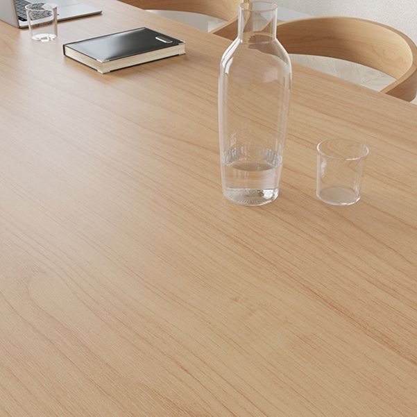 Contemporary Solid Wood Executive Desk Curved Natural Office Desk Clearhalo 'furn' 'furn_office_desk' 'Furniture' 'Office Desks' 'Office Furniture' 'office_desk' 1200x1200_b7422c62-85a5-4c68-bd9a-ed33389a611d