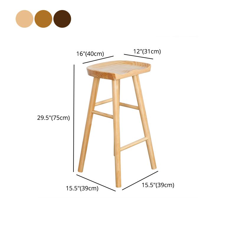 Modern Style Solid Wood Bar Stool with Footrest Kitchen Simple Wooden Stool Clearhalo 'Bar Furniture' 'Bar Stools' 'bar_stools' 'furn' 'furn_bar_stools' 'furniture_bar_stools' 'Kitchen & Dining Furniture' 'kitchen&dining_furn' 'kitchen' 'kitchen_furn' Furniture' 1200x1200_b742ab37-6deb-4a99-b0ce-e693b10cac91