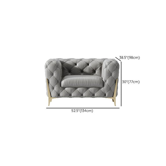 Tuftled Contemporary Sofa in grau 30,31 "Hochtuxedo -Armsofa