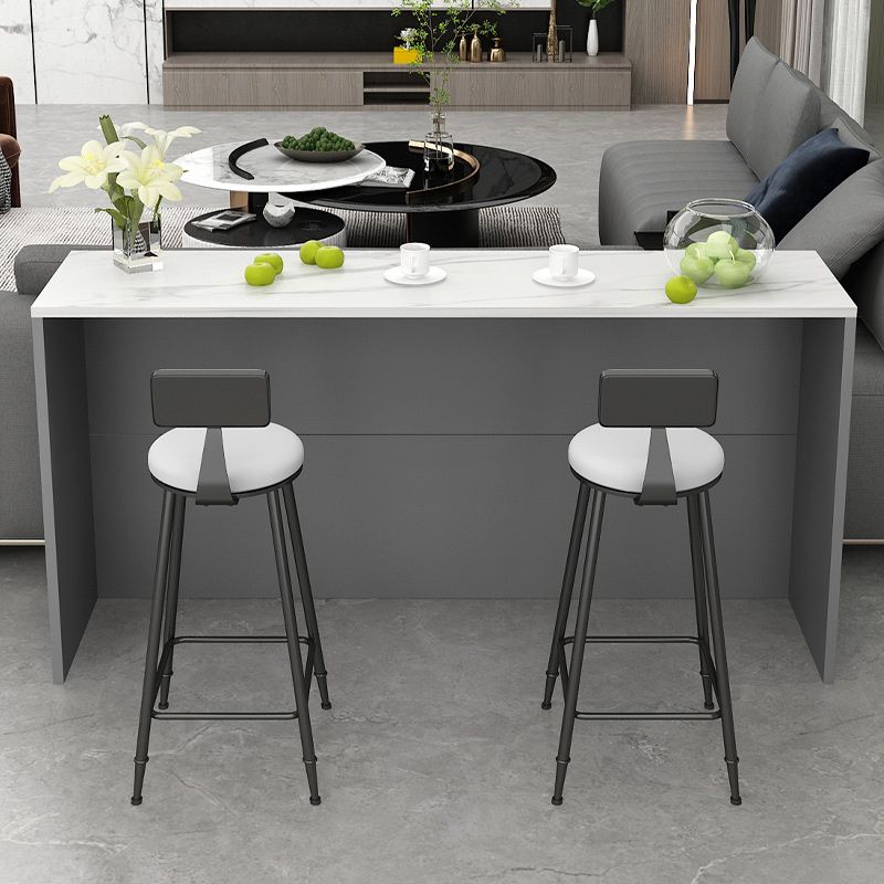 Modern Indoor Bar Stool Table White Marble Rectangle Counter Table Clearhalo 'Bar Furniture' 'Bar Tables' 'bar_tables' 'furn' 'furn_bar_tables' 'Furniture' 'Kitchen & Dining Furniture' 1200x1200_b74594f7-8701-4e90-a911-1d5e5a345b15