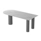 Free Form Dining Table Modern Sintered Stone Top Iron Base Table Clearhalo 'Dining Tables & Seating' 'Dining Tables' 'dining_table' 'furn' 'furn_dining_table' 'Furniture' 'Kitchen & Dining Furniture' 1200x1200_b745d7bc-9d20-4085-abba-e30c45745861