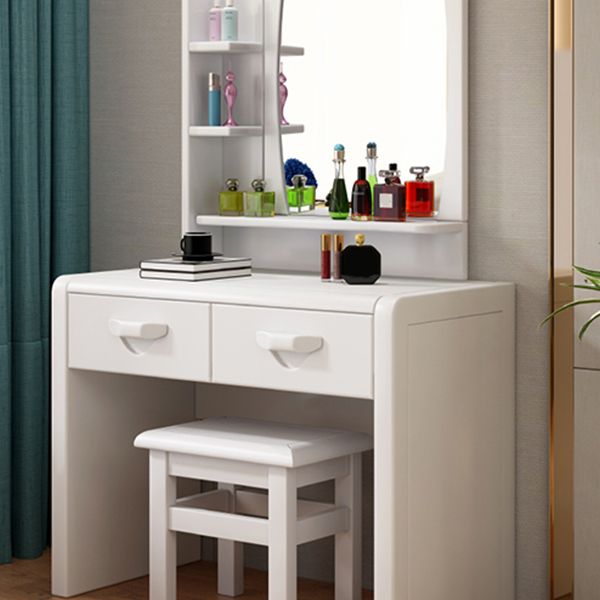 3-Piece Wood Standing Drawers Included Vanity Dressing Table Set Clearhalo 'Bedroom Furniture' 'furn' 'furn_makeup_vanities' 'Furniture' 'Makeup Vanities' 'makeup_vanities' 1200x1200_b746f2b6-ca04-43e9-9b08-161f2861363c