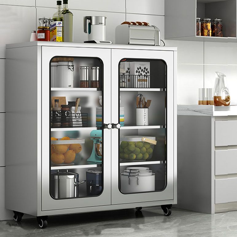 Plate-forme de style moderne plate latérale en métal avec porte à domicile