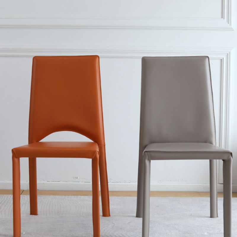 Modern Simple Side Chair Faux Leather Side Dining Chair for Home Use Clearhalo 'Dining Chairs' 'Dining Tables & Seating' 'dining_chair' 'furn' 'furn_dining_chair' 'Furniture' 'Kitchen & Dining Furniture' 1200x1200_b7481790-6cd7-46c1-b190-5c8e0d63c057