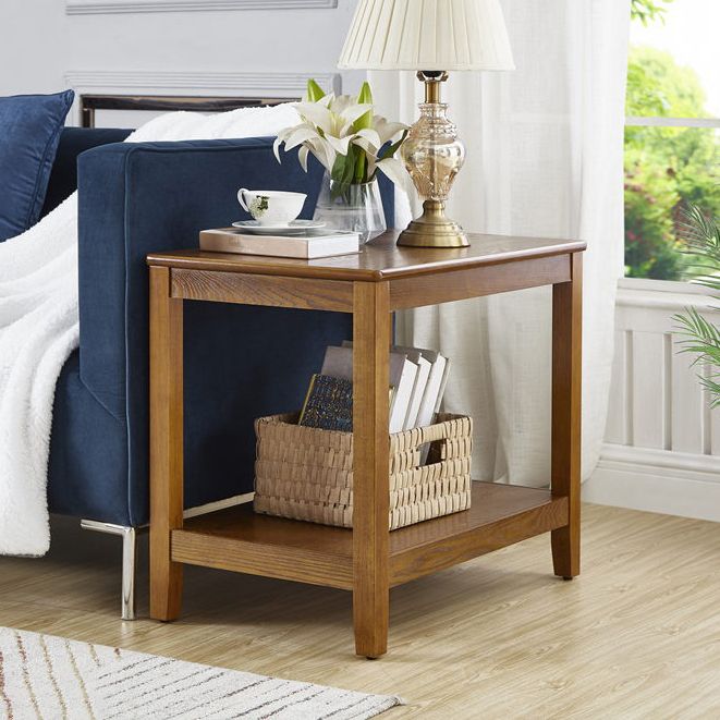 Modern Square Wood 4 Legs End Table with Shelf for Living Room Clearhalo 'Coffee & Accent Tables' 'End & Side Tables' 'end_side_table' 'end_side_tables' 'furn' 'furn_end_side_tables' 'Furniture' 'furniture_end_side_table' 'Living Room Furniture' 1200x1200_b74a1aca-6014-43ba-bff8-42337dedf7aa