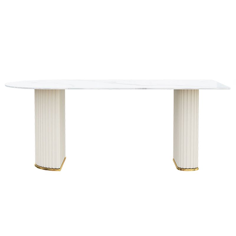 Free Form White Dining Table Sintered Stone Table Modern with Double Pedestal Clearhalo ' dining_table' 'Dining Tables & Seating' 'Dining Tables' 'furn' 'furn_dining_table' 'Furniture' 'furniture_dining_table' 'Kitchen & Dining Furniture' 'kitchen&dining_furn' 'kitchen' 'kitchen_dining_table' 1200x1200_b74bb6c4-1f82-46f5-936a-77a87a4e7e66