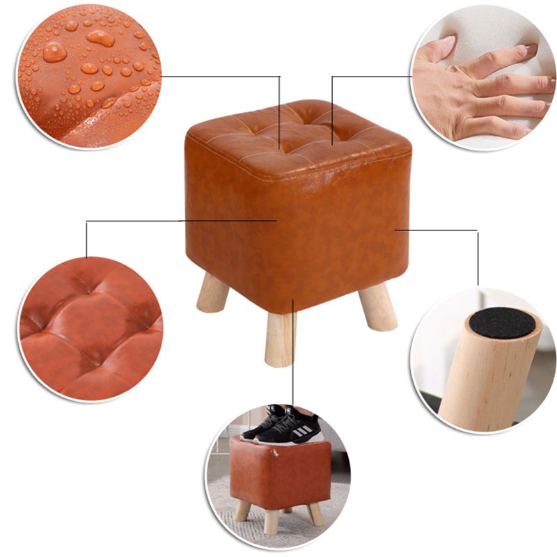 Modern Style Standard Square Leather Standard for Living Room Clearhalo 'furn' 'furn_ottomans_poufs' 'Furniture' 'Living Room Furniture' 'Ottomans & Poufs' 'ottomans_poufs' 1200x1200_b74c971a-7fc4-4129-99c5-72420afc3e06