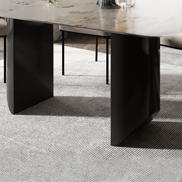 Modern 1/4/5/6/7 Pieces Dining Set Rectangle Stone Dining Table for Dining Room Clearhalo 'Dining Room Sets' 'Dining Tables & Seating' 'dining_room_set' 'furn' 'furn_dining_room_set' 'Furniture' 'Kitchen & Dining Furniture' 1200x1200_b74ce90d-2f56-41d0-83c8-5945d69e51a1