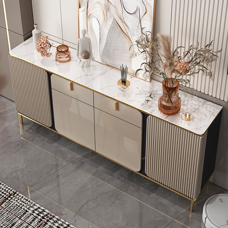 Sideboard Glam Sideboard con cassetto in pietra e sideboard a buffet in legno