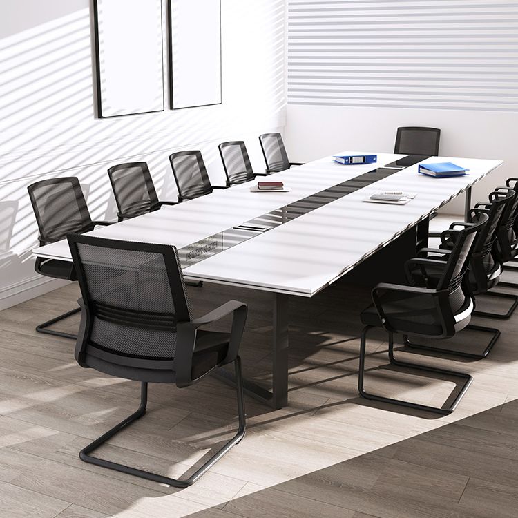 Moderne stoel geen wielen vaste armen gestoffeerd geen pijnlijke bureaustoel