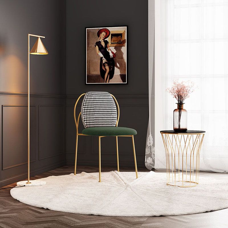 Scandinavian Style Armless Solid Back Chair Fabric Dining Side Chairs for Home Clearhalo ' kitchen&dining_furn' 'Dining Chairs' 'Dining Tables & Seating' 'dining_chair' 'furn' 'furn_dining_chair' 'Furniture' 'furniture_dining_chair' 'Kitchen & Dining Furniture' 'kitchen' 1200x1200_b750421d-34d3-415c-93bc-e81f4a2f61db