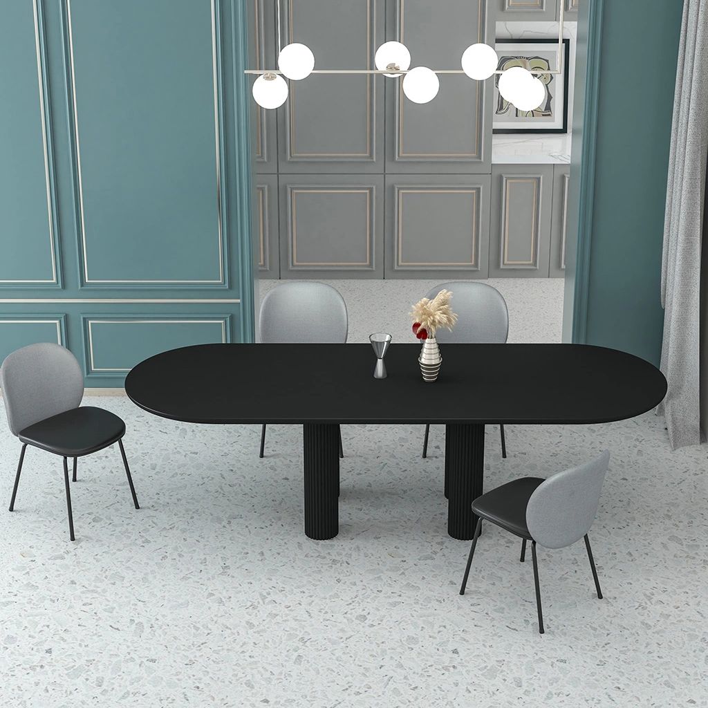 Modern Oval Dining Table Tripod Base Kitchen Dining Table with Solid Wood Clearhalo 'Dining Tables & Seating' 'Dining Tables' 'dining_table' 'furn' 'furn_dining_table' 'Furniture' 'furniture_dining_table' 'Kitchen & Dining Furniture' 'kitchen' 'kitchen_dining_table' 1200x1200_b7504b43-db1b-4e6c-b3b7-2f708e4d3e20