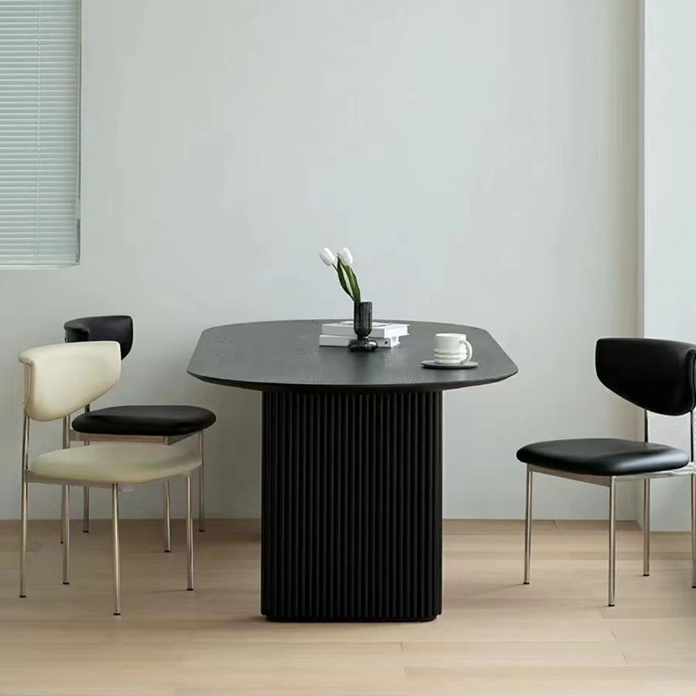 Moderne ovale eettafel massief houten eettafel voor eetkamer