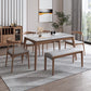 Rectangle 4 Legs Table Mid-Century Modern White Top Fixed Table Clearhalo ' dining_table' 'Dining Tables & Seating' 'Dining Tables' 'furn' 'furn_dining_table' 'Furniture' 'furniture_dining_table' 'Kitchen & Dining Furniture' 'kitchen&dining_furn' 'kitchen' 'kitchen_dining_table' 1200x1200_b75253ce-0b60-4b6e-b39c-c739f6a2fa06