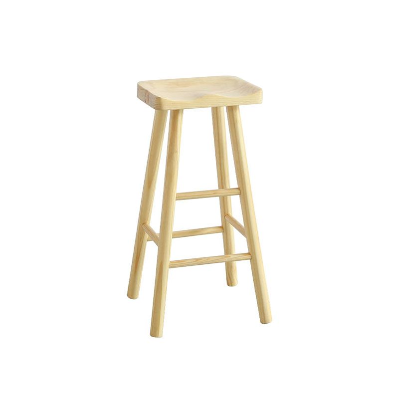 Massivholzstangen -Tisch -Set 1/2/3 Stücke Rechteckiger Stangenhocker und Tischsatz