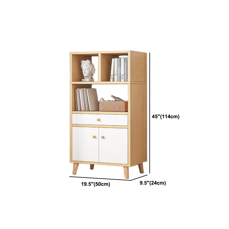 Engineered Wood Standard Bookshelf Matte Finish Shelf Bookcase with Doors Clearhalo 'Bookcases' 'furn' 'furn_bookcases' 'Furniture' 'Office Furniture' 1200x1200_b7529f4b-80fa-44c0-8bad-00721b4972f7