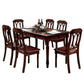 Set da sala da pranzo con sedia e tavolo da 7 pezzi Set da sala da pranzo in legno massello