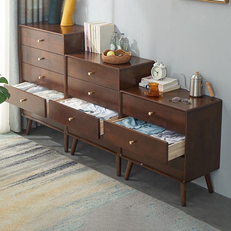 13.77 "ワイド/15.35"幅のアクセントキャビネットソリッドウッド3/4/5引き出しキャビネットブラウンのキャビネット