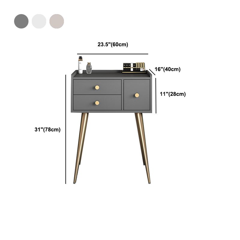 Contemporary Vanity Dressing Table 3 Drawer 30.7" Tall Makeup Vanity Desk Table Clearhalo 'Bedroom Furniture' 'furn' 'furn_makeup_vanities' 'Furniture' 'Makeup Vanities' 'makeup_vanities' 1200x1200_b7551573-6572-4352-9d0e-031ac5444762