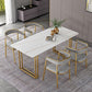 Sintered Stone Dining Table Traditional Luxury Sled Base Dining Table Clearhalo ' dining_table' 'Dining Tables & Seating' 'Dining Tables' 'furn' 'furn_dining_table' 'Furniture' 'furniture_dining_table' 'Kitchen & Dining Furniture' 'kitchen&dining_furn' 'kitchen' 'kitchen_dining_table' 1200x1200_b755b31a-cdd0-4cb3-a50b-3c7475794b90