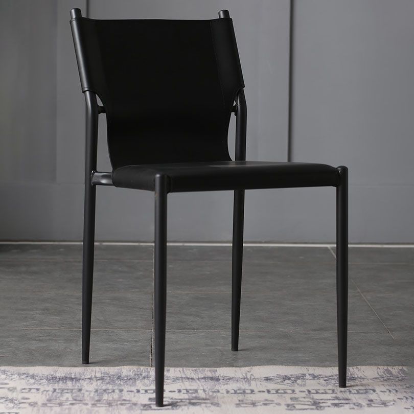 Leather Dining Side Chairs Modern Indoor-Outdoor Chair for Home Clearhalo 'Dining Chairs' 'Dining Tables & Seating' 'dining_chair' 'furn' 'furn_dining_chair' 'Furniture' 'Kitchen & Dining Furniture' 1200x1200_b7568384-e809-459c-9a87-b88b7a31d875