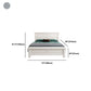 84.65 inch Wide Traditional Panel Bed Solid Wood Bed Frame with Headboard