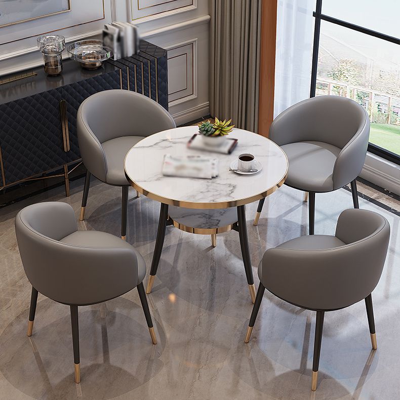 Modern Bedroom Leather Arm Chair Matte Finish Solid Back Dining Chair Clearhalo ' kitchen&dining_furn' 'Dining Chairs' 'Dining Tables & Seating' 'dining_chair' 'furn' 'furn_dining_chair' 'Furniture' 'furniture_dining_chair' 'Kitchen & Dining Furniture' 'kitchen' 1200x1200_b7571675-b011-47eb-ab82-6ce140a8c600