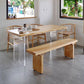 Modern Solid Wood Dining Table Natural Finish Table with Acrylic Base Clearhalo 'Dining Tables & Seating' 'Dining Tables' 'dining_table' 'furn' 'furn_dining_table' 'Furniture' 'Kitchen & Dining Furniture' 1200x1200_b757eede-e9bf-4a9a-bd16-51219eac6aff