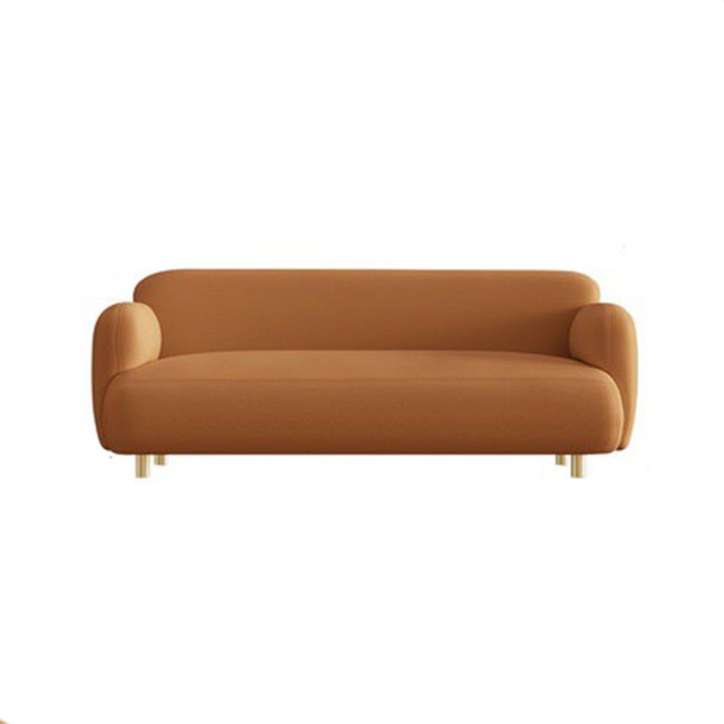 Scandinavian Faux Leather Sofa Beige/Orange/Green Loveseat for Apartment Clearhalo 'furn' 'furn_sofas' 'Furniture' 'furniture_sofas' 'Living Room Furniture' 'Sofa' 'sofas' 1200x1200_b75826c4-0225-475e-8db8-fae654821e39