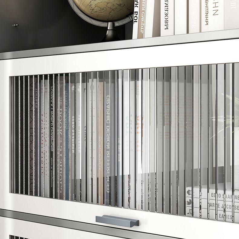 Modern Wood Storage Cabinet Square Bar Pulls Accent Chest with Doors Clearhalo 'Cabinets & Chests' 'cabinets_chests' 'furn' 'furn_cabinets_chests' 'Furniture' 'Living Room Furniture' 1200x1200_b7596772-8872-4242-9b5c-37157d4563f0